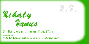 mihaly hanus business card